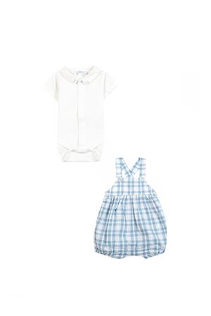 Light blue and white checkered overalls TARTINE ET CHOCOLAT KIDS | CC370104826E